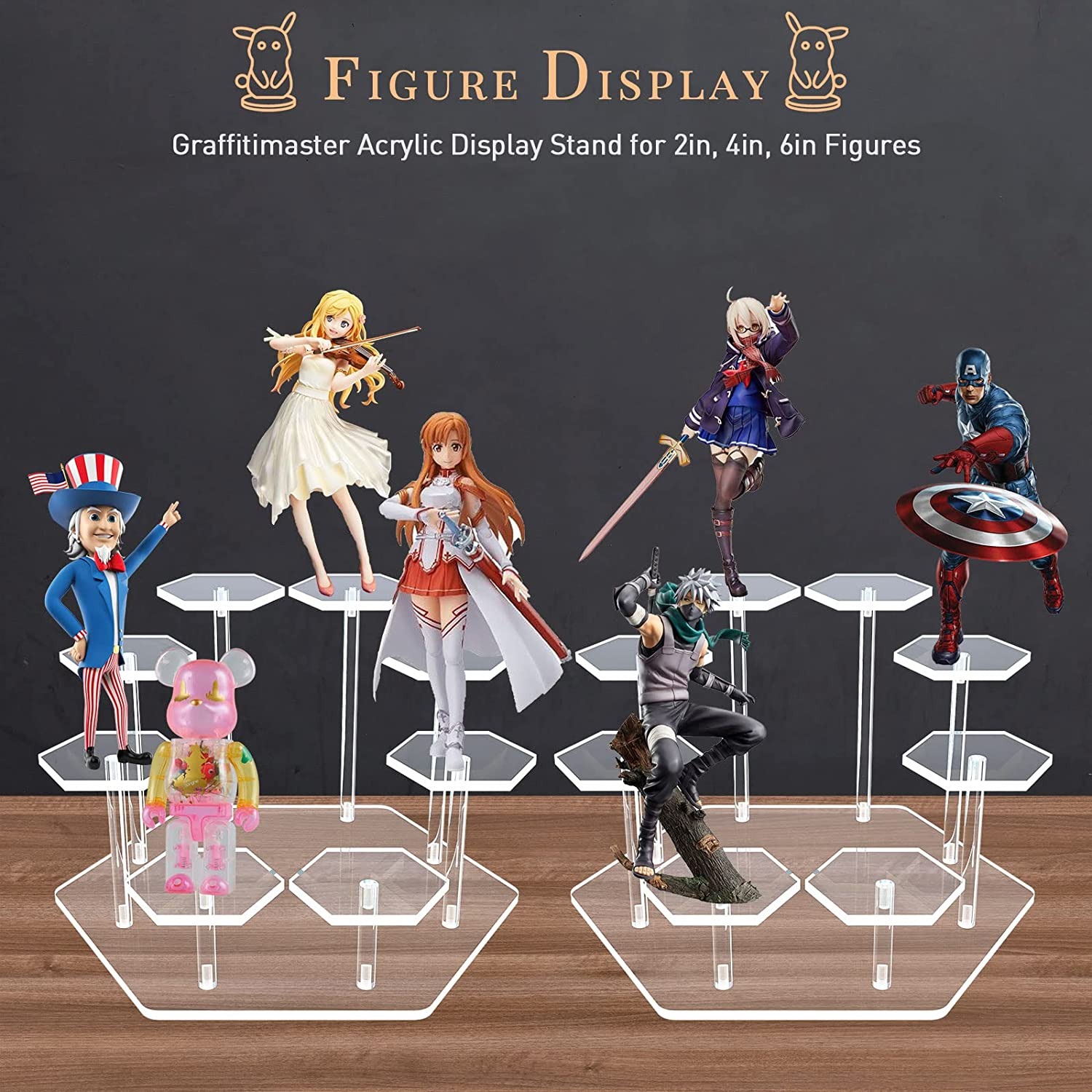 8/9 Tier Acrylic Display Stand - đánh giá và giá Display Risers Set