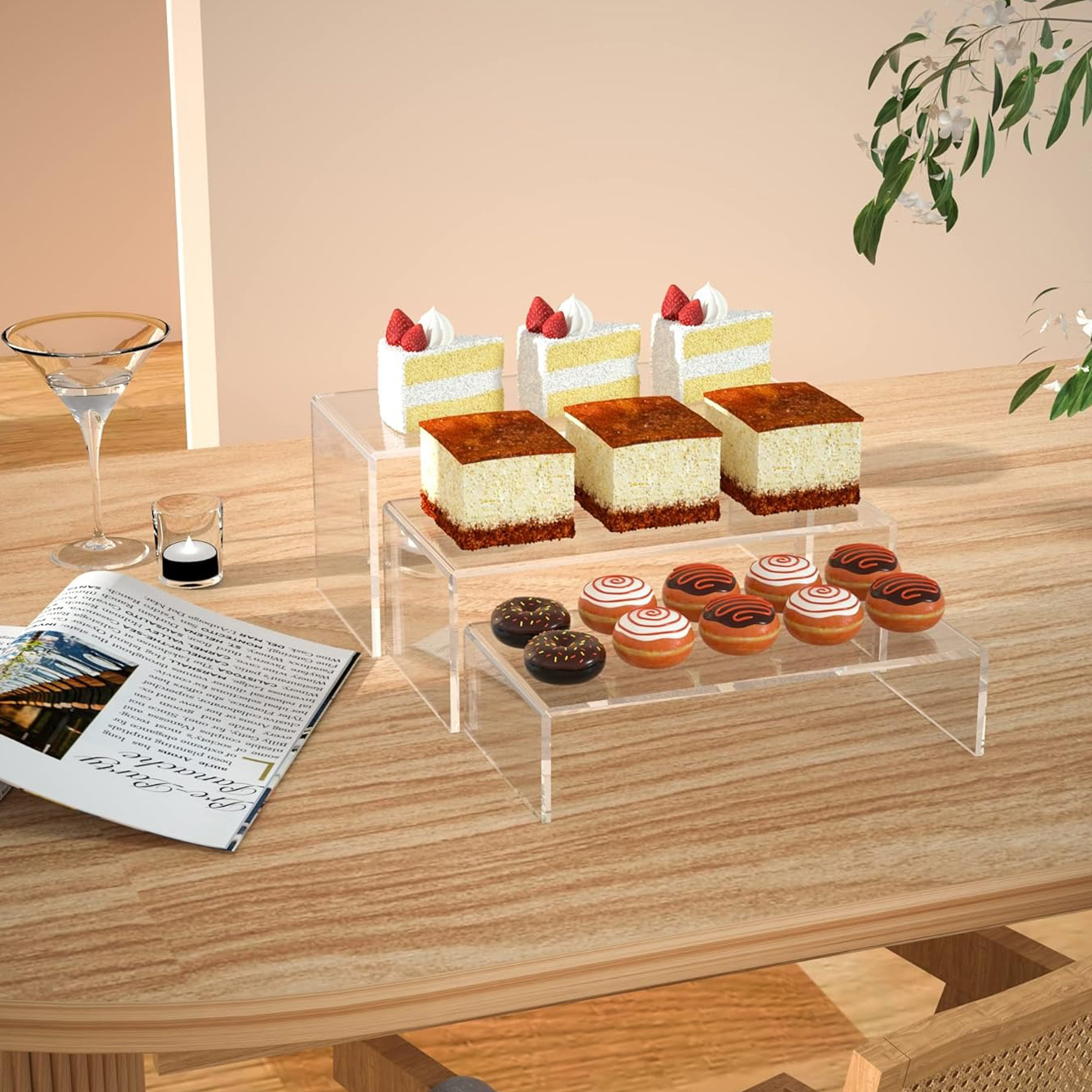 3 pieces of acrylic display sh - đánh giá và giá Pop Display Shelf