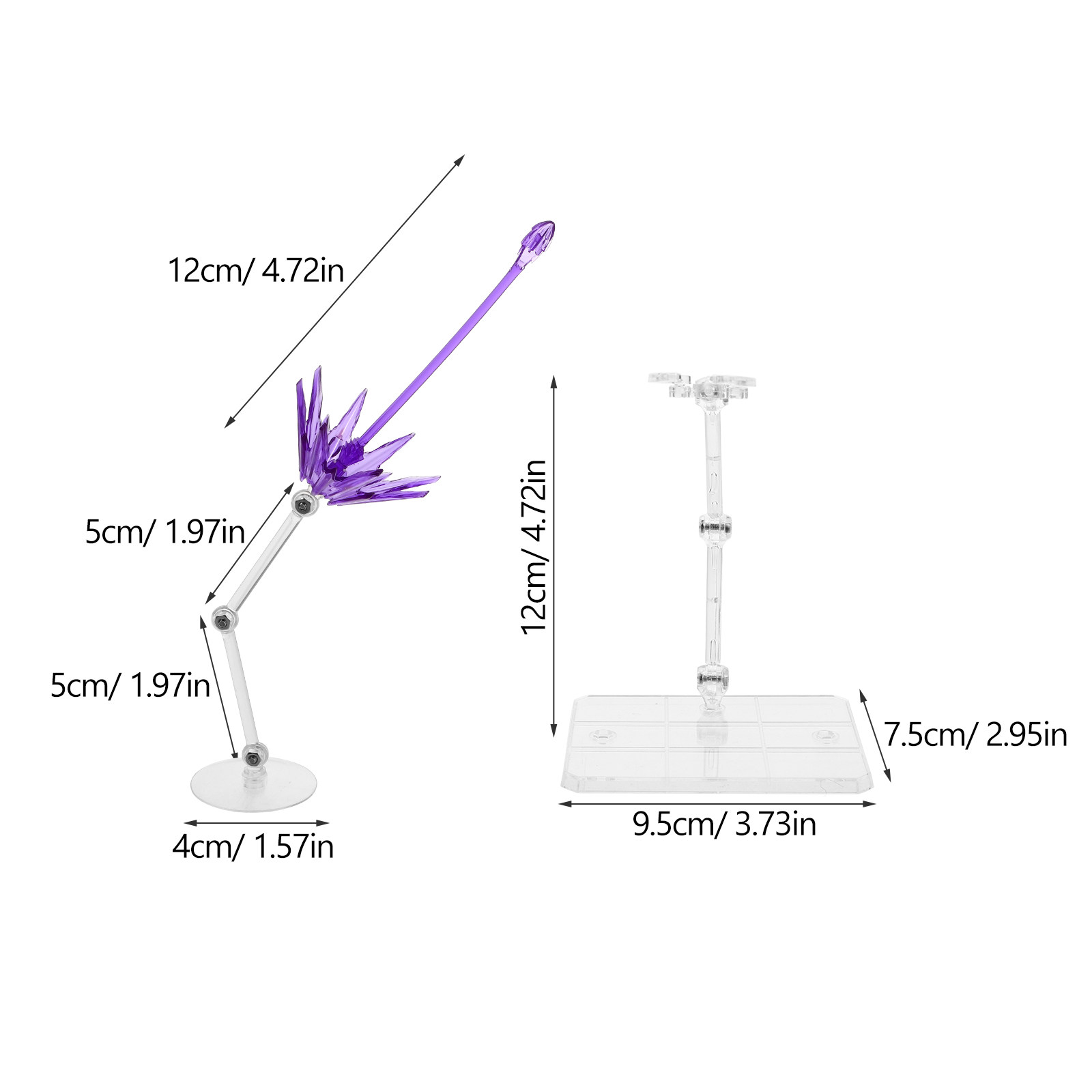 2Pcs Effect Parts Clear Plasti - đánh giá và giá Action Figure Stand
