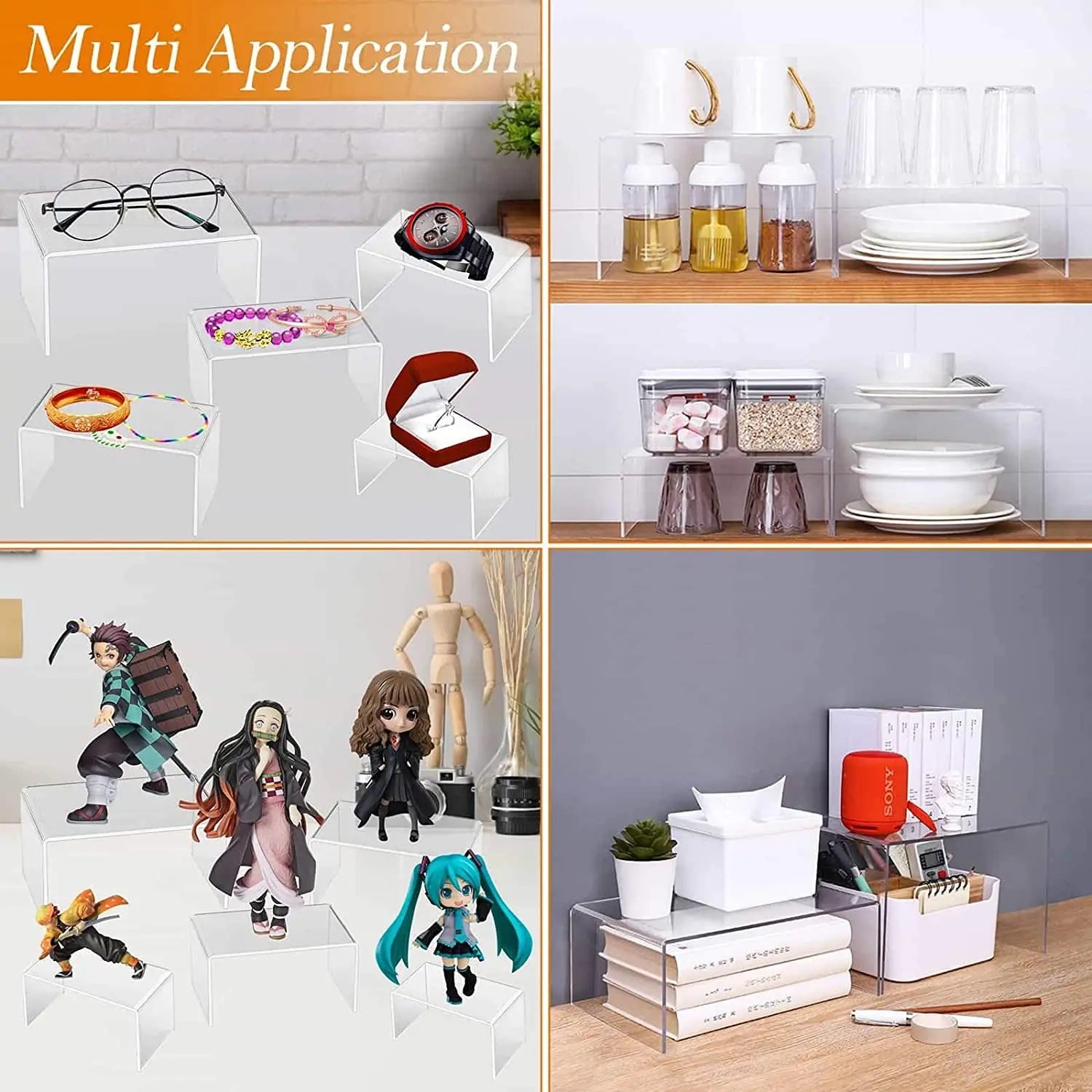 U Shape Acrylic Display Riser  - đánh giá và giá Pop Display Shelf
