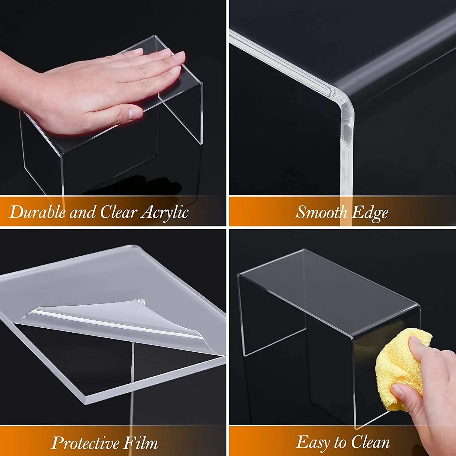 U Shape Acrylic Display Riser  - đánh giá và giá Pop Display Shelf