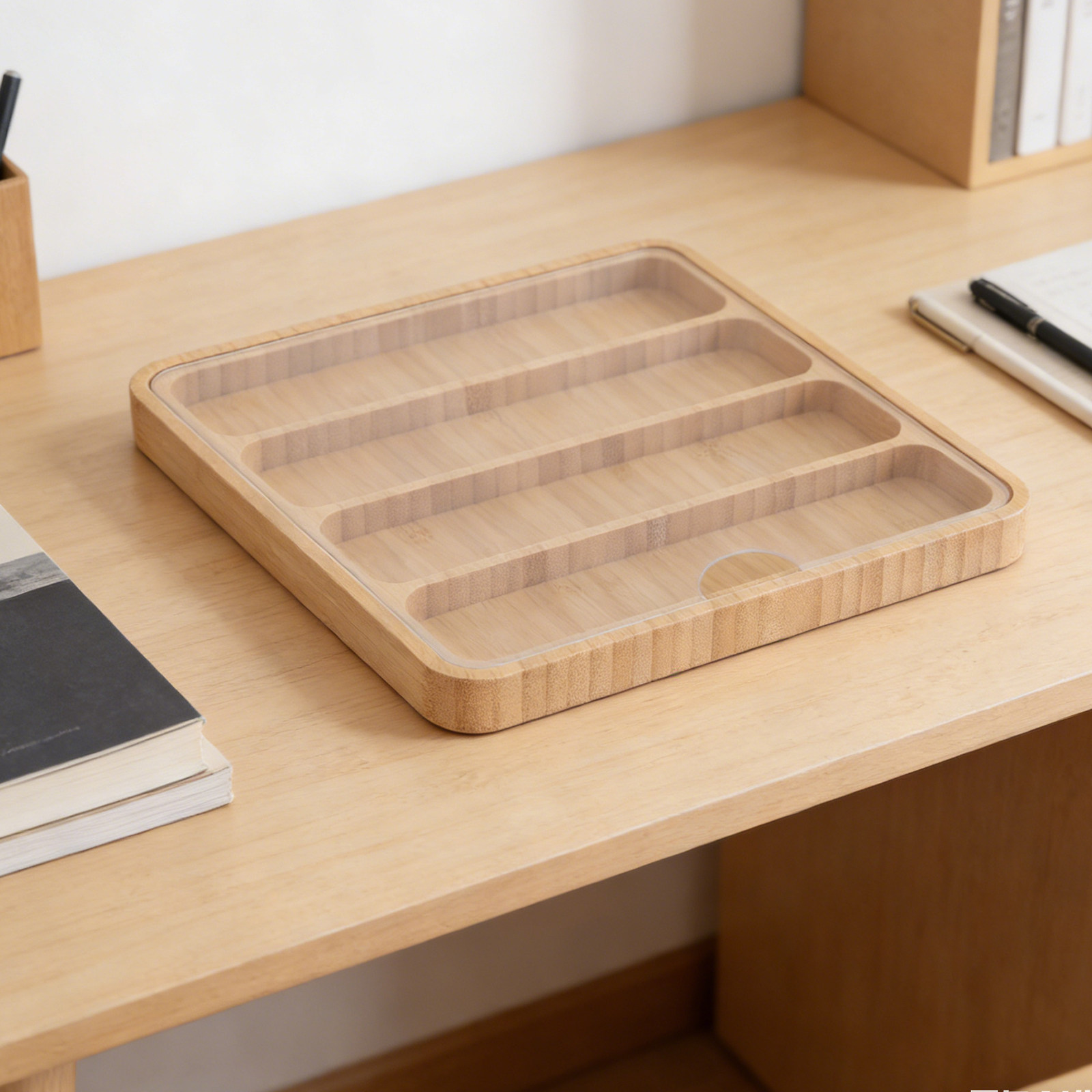 Bamboo Watch Band Storage Box  - đánh giá và giá Display Case Acrylic