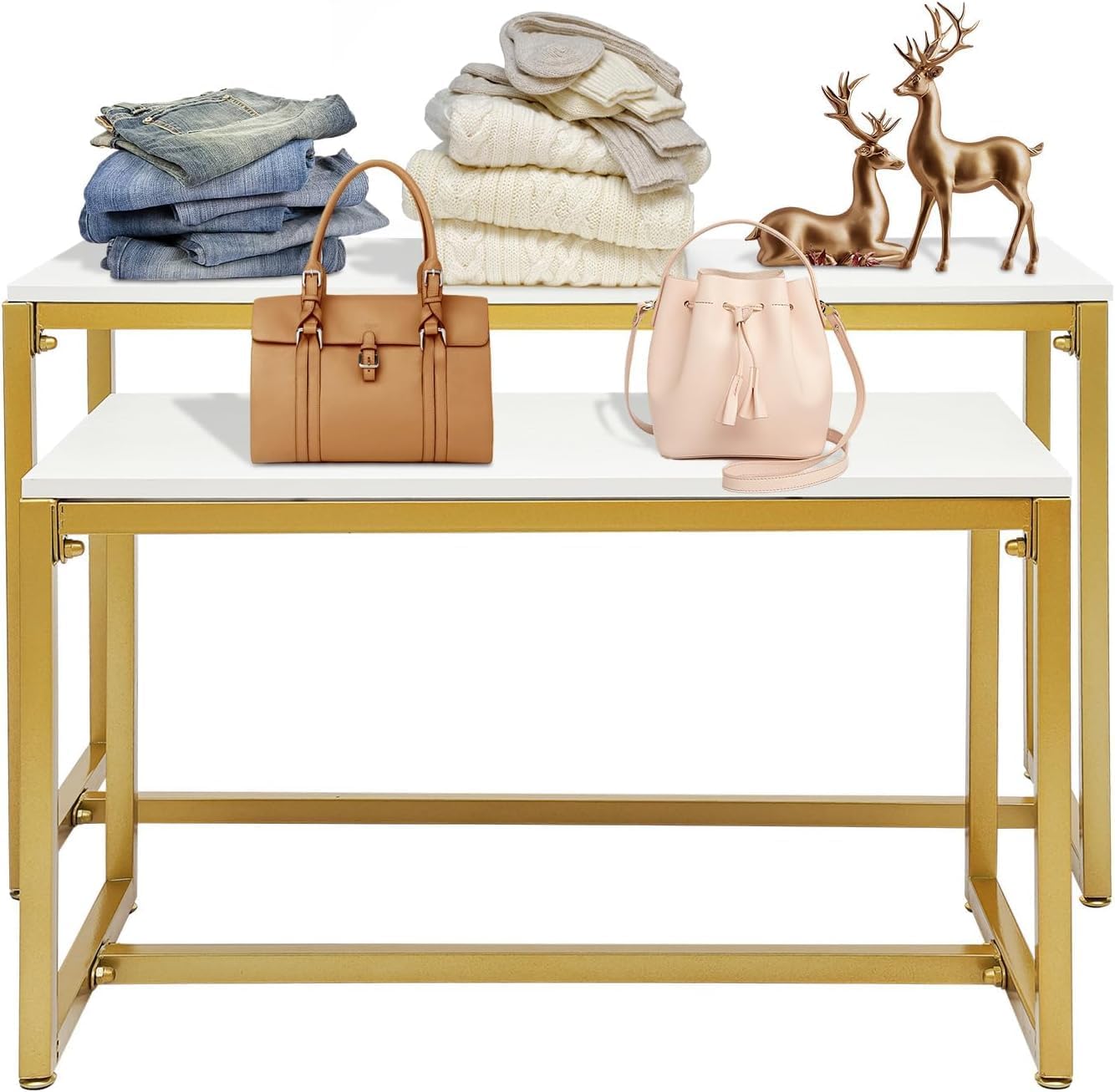 2-Piece Set Gold Modern Nestin - đánh giá và giá Display Risers Set