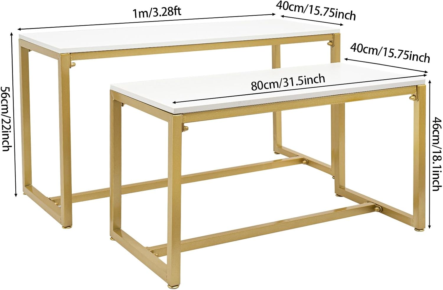 2-Piece Set Gold Modern Nestin - đánh giá và giá Display Risers Set