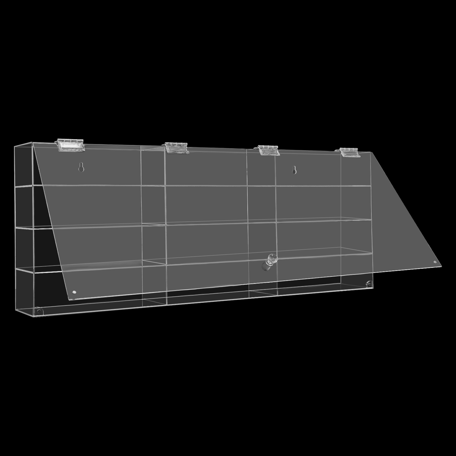 4 Tiers Wall Mounted Toy Displ - đánh giá và giá Display Case Acrylic