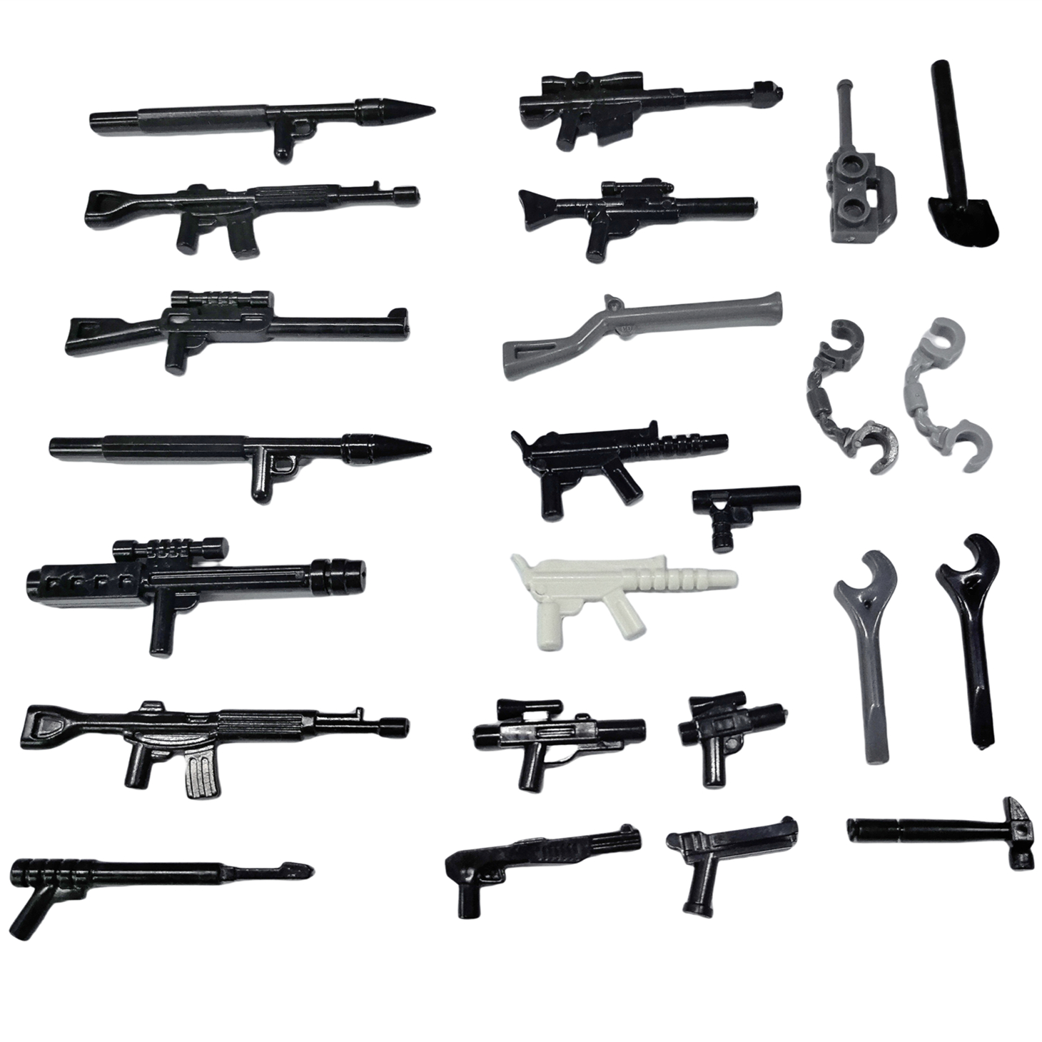 Military WW2 Weapon Guns Soldi - đánh giá và giá Lego Minifigure Holder