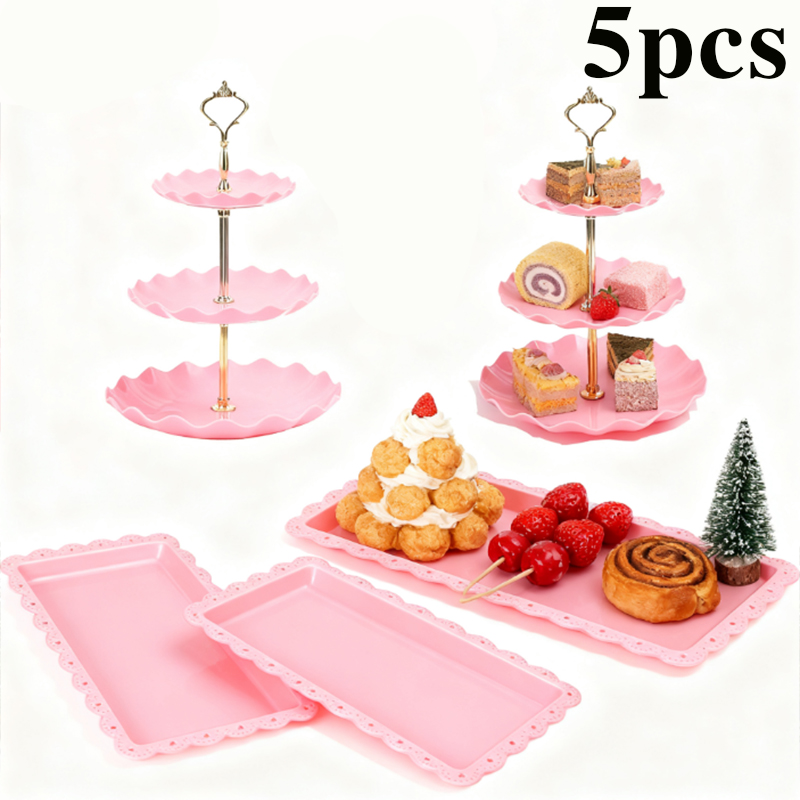 2/5pcs luxury pink cake rack d - đánh giá và giá Display Risers Set