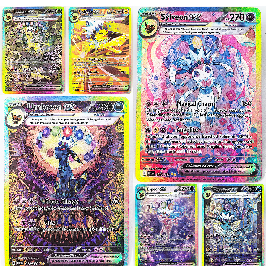 PTCG PRE Umbreon Eevee Sylveon - đánh giá và giá Pokemon Binder Card