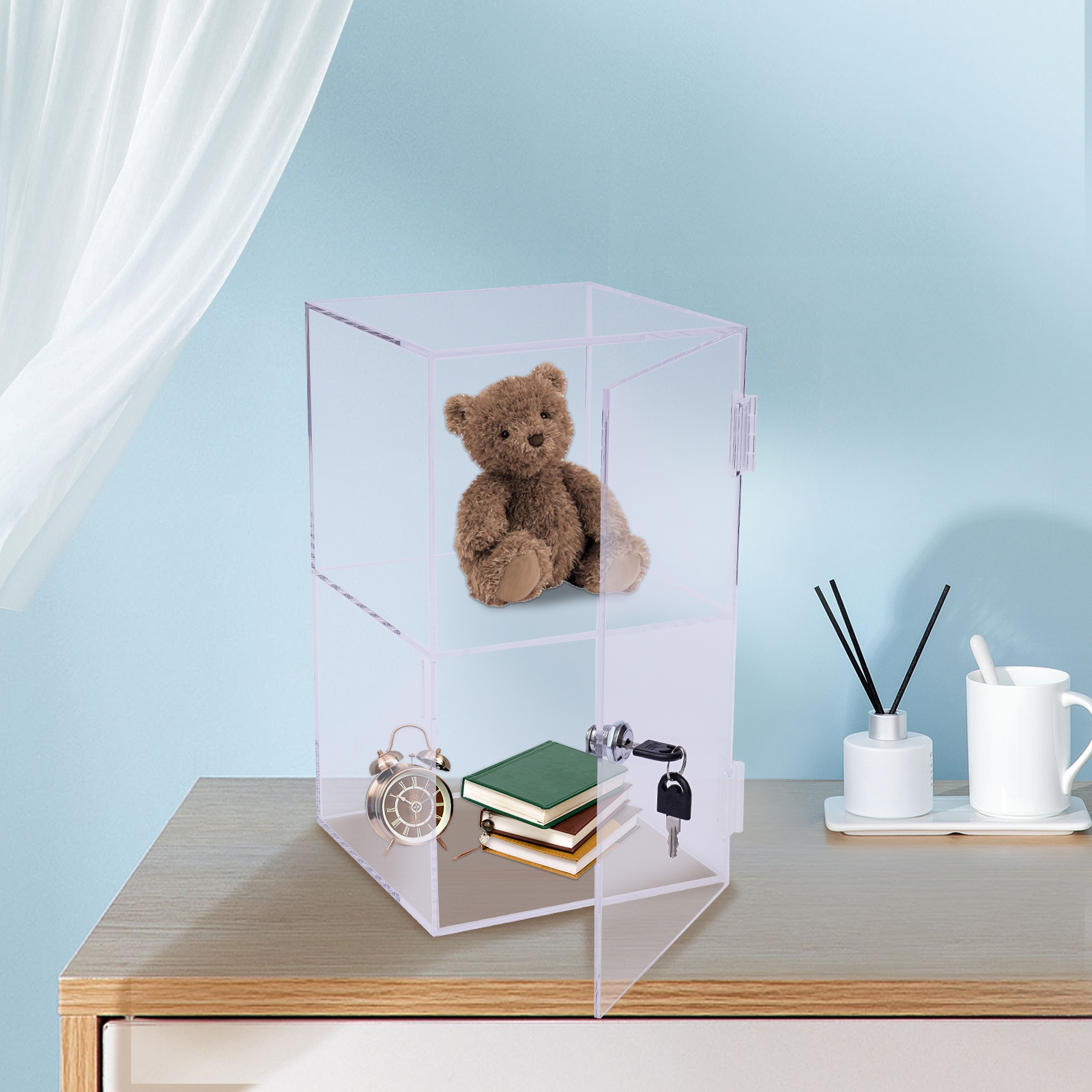 Transparent Acrylic 20x20x35cm - đánh giá và giá Display Case Acrylic