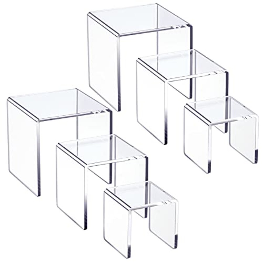 Clear Acrylic Display Risers 2 - đánh giá và giá Display Risers Set