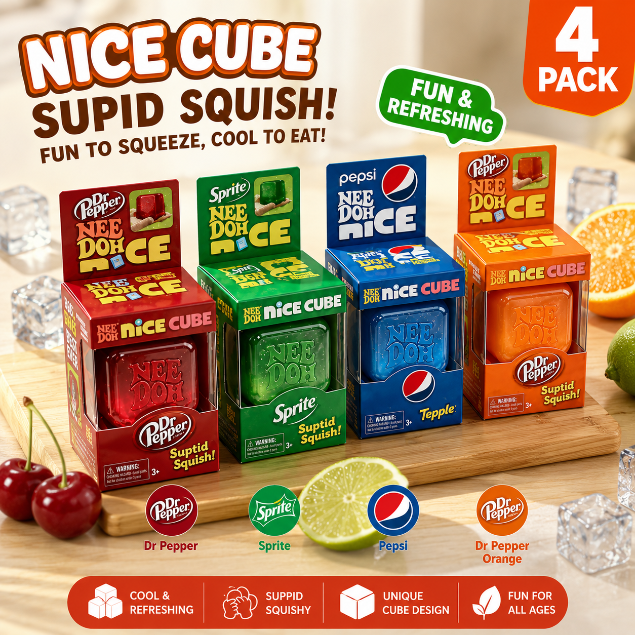 In Stock 2026 Needoh Squeeze S - đánh giá và giá Fidget Cube Original