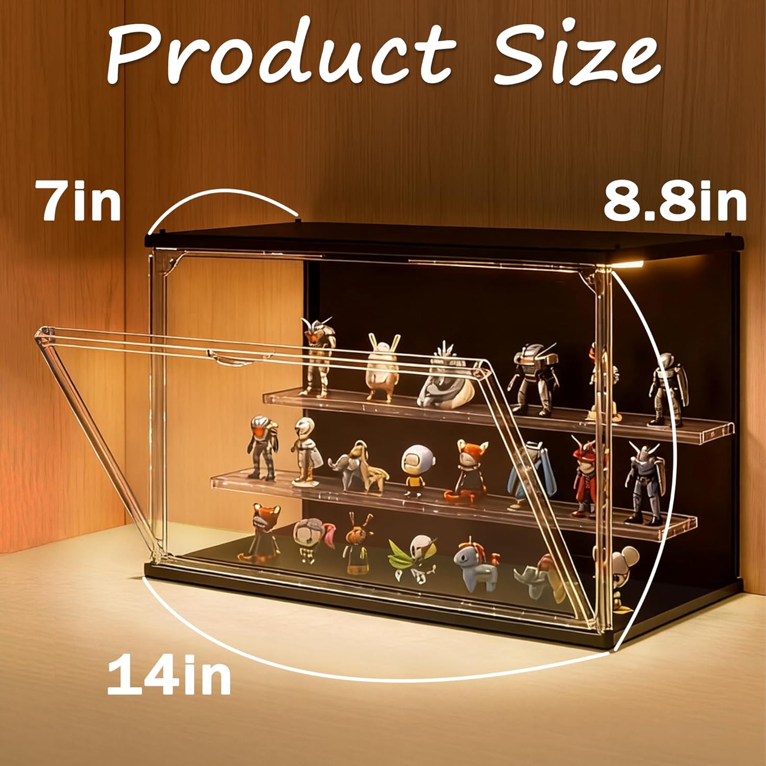 3-Tier Stackable LED Display C - đánh giá và giá Display Case Acrylic